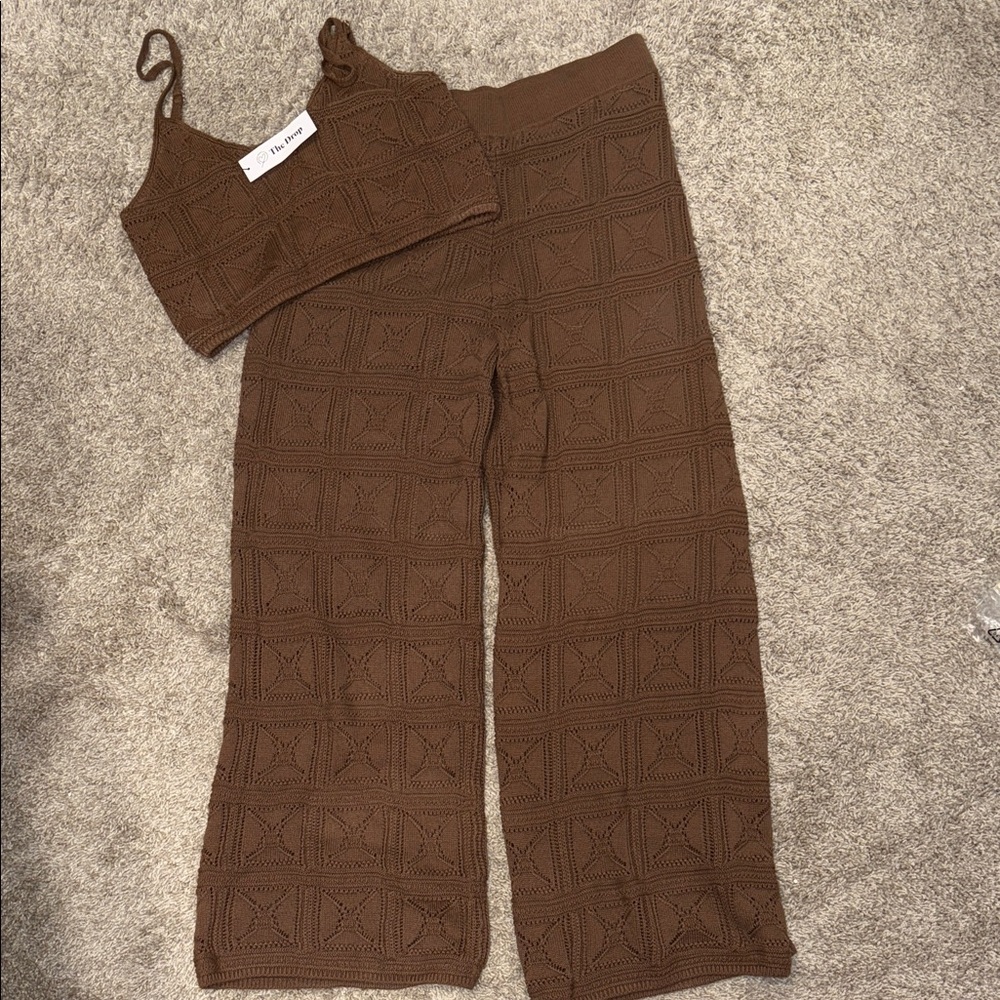 Brown Crochet Knit Set - Picture 3 of 7